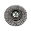 D55-100  Crimped Iron Wire Wheel Brush with High Density Filaments For Keys Machine